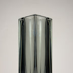 Sommerso gray Murano glass vase, style Flavio Poli, Italy 1970s