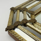 Vintage Octagonal Murano Mirror, Italy 1950s