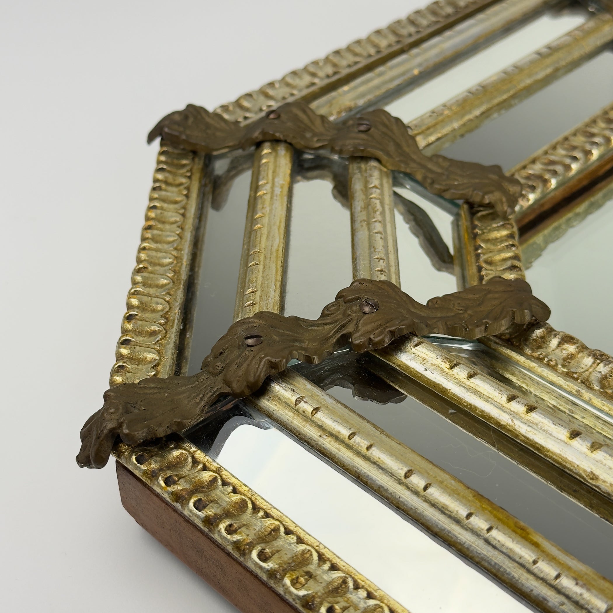 Vintage Octagonal Murano Mirror, Italy 1950s