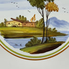 Vintage hand painted round trinket box by manufacture Di Stefano, Italy, late 20th Century