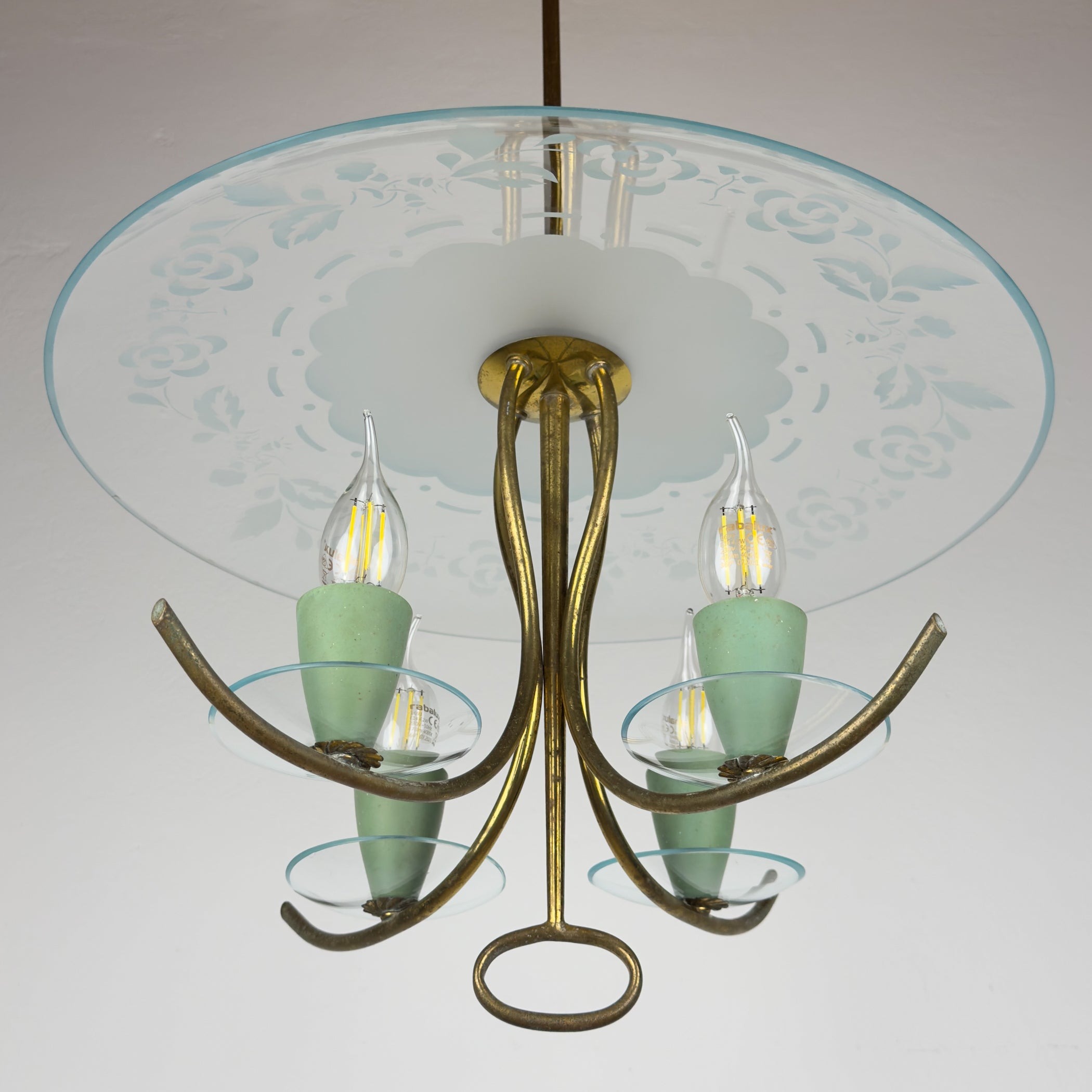 Vintage chandelier by Pietro Chiesa for Fontana Arte, Italy 1930s