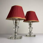 Vintage glasses table lamps, Set of 2, Italy 1950s