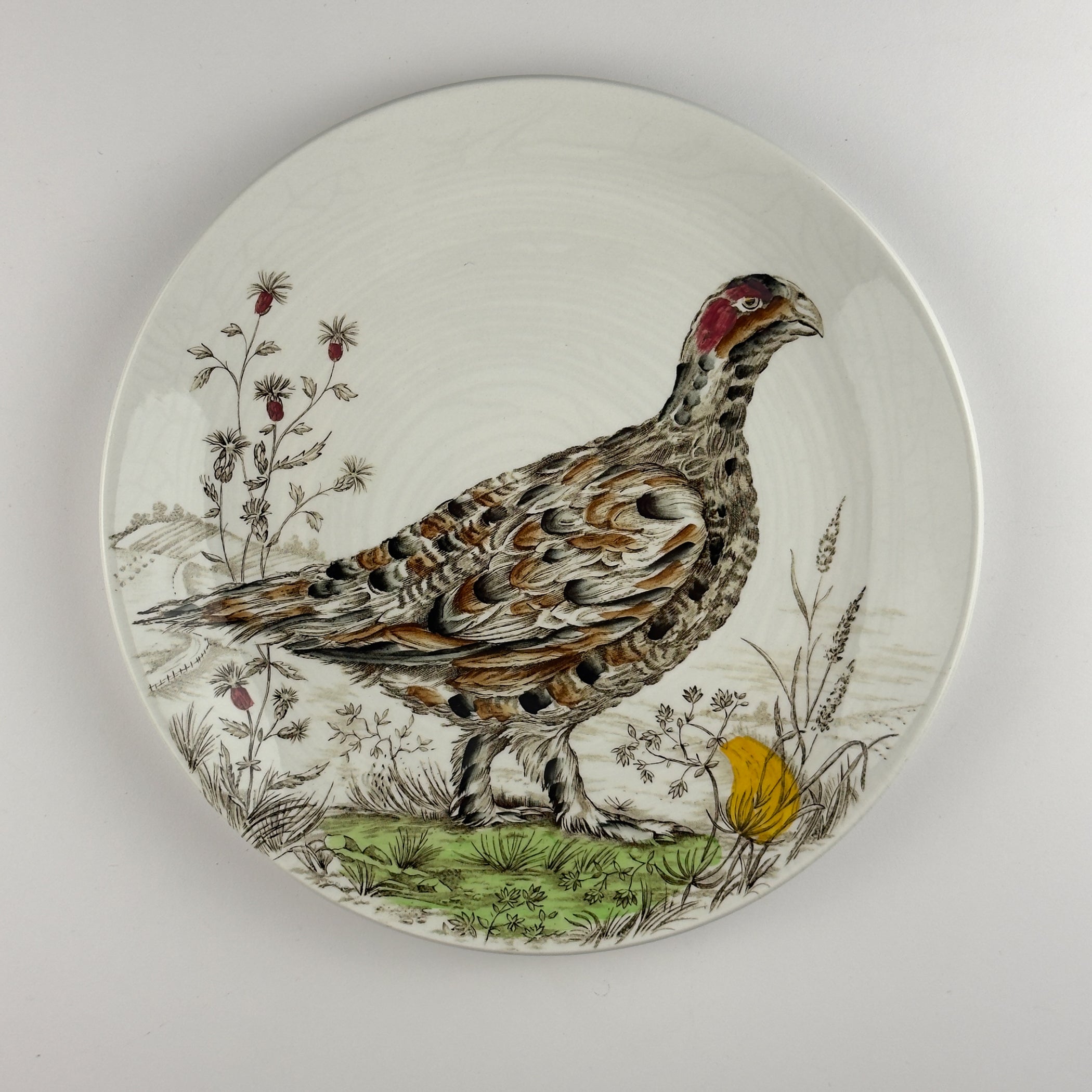 Vintage Johnson Brothers Game Birds Dinner Plates, Set of 7, England 1953-1976s