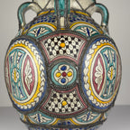 Vintage Moroccan Palatial Pottery Vase, Morocco 1930-50ss