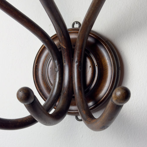 Antique Bentwood Wall Coat Rack by Thonet, Austria, 1920s