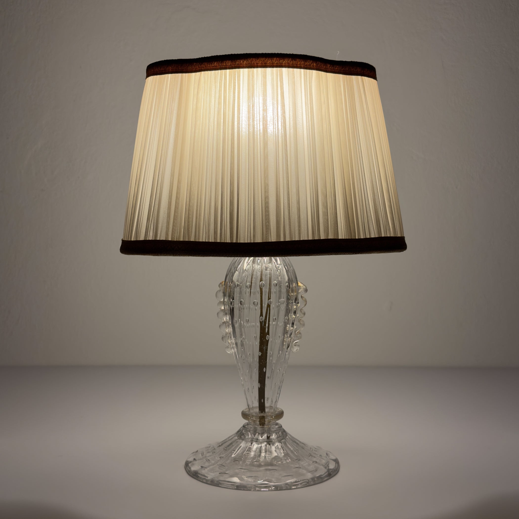 Original Murano glass table lamp by Barovier and Toso, Italy 1980s