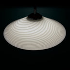 Vintage Swirl Murano Glass Pendant Lamp, Italy 1970s