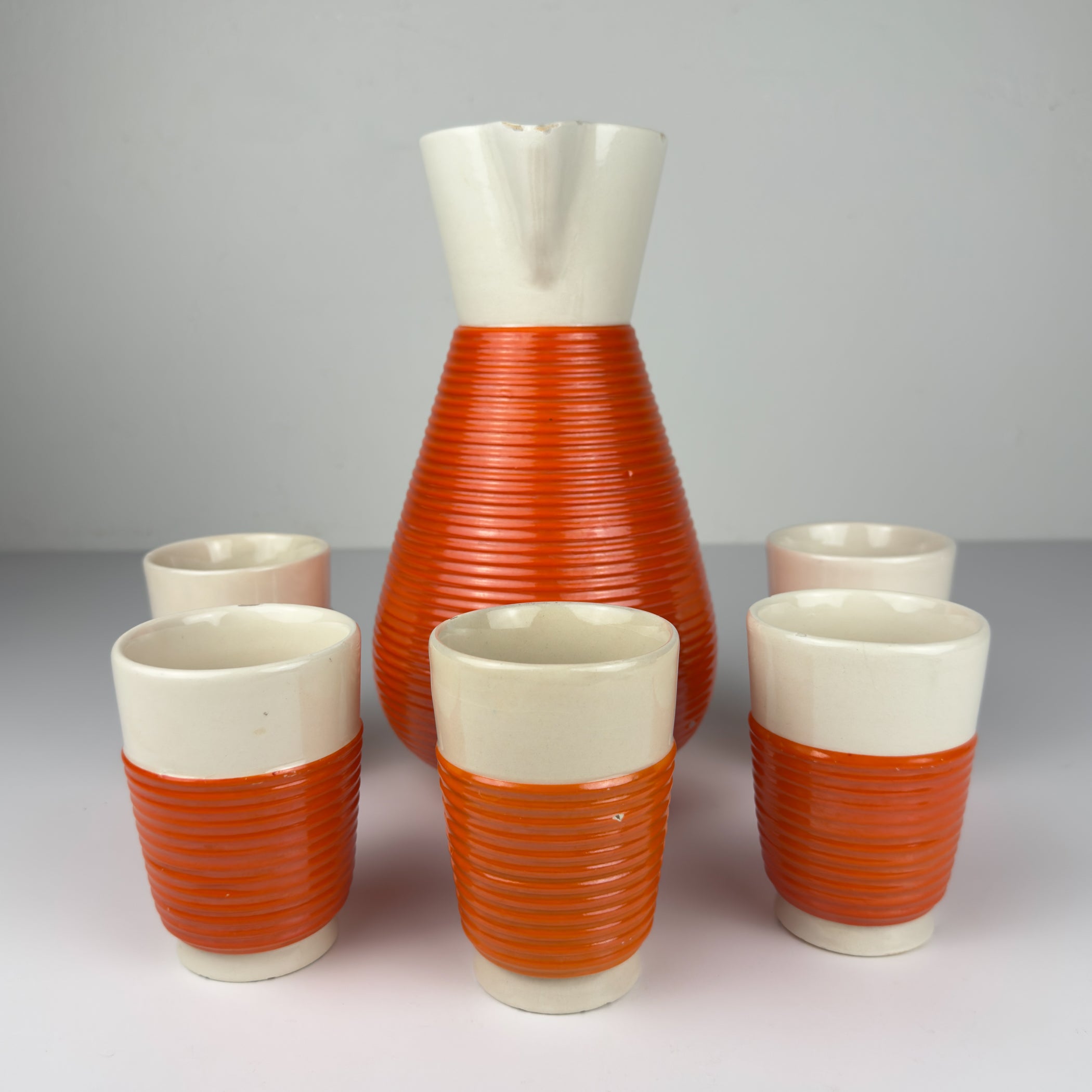 Vintage set of water from Ceramiche Rometti Umbertide, Italy 1930s