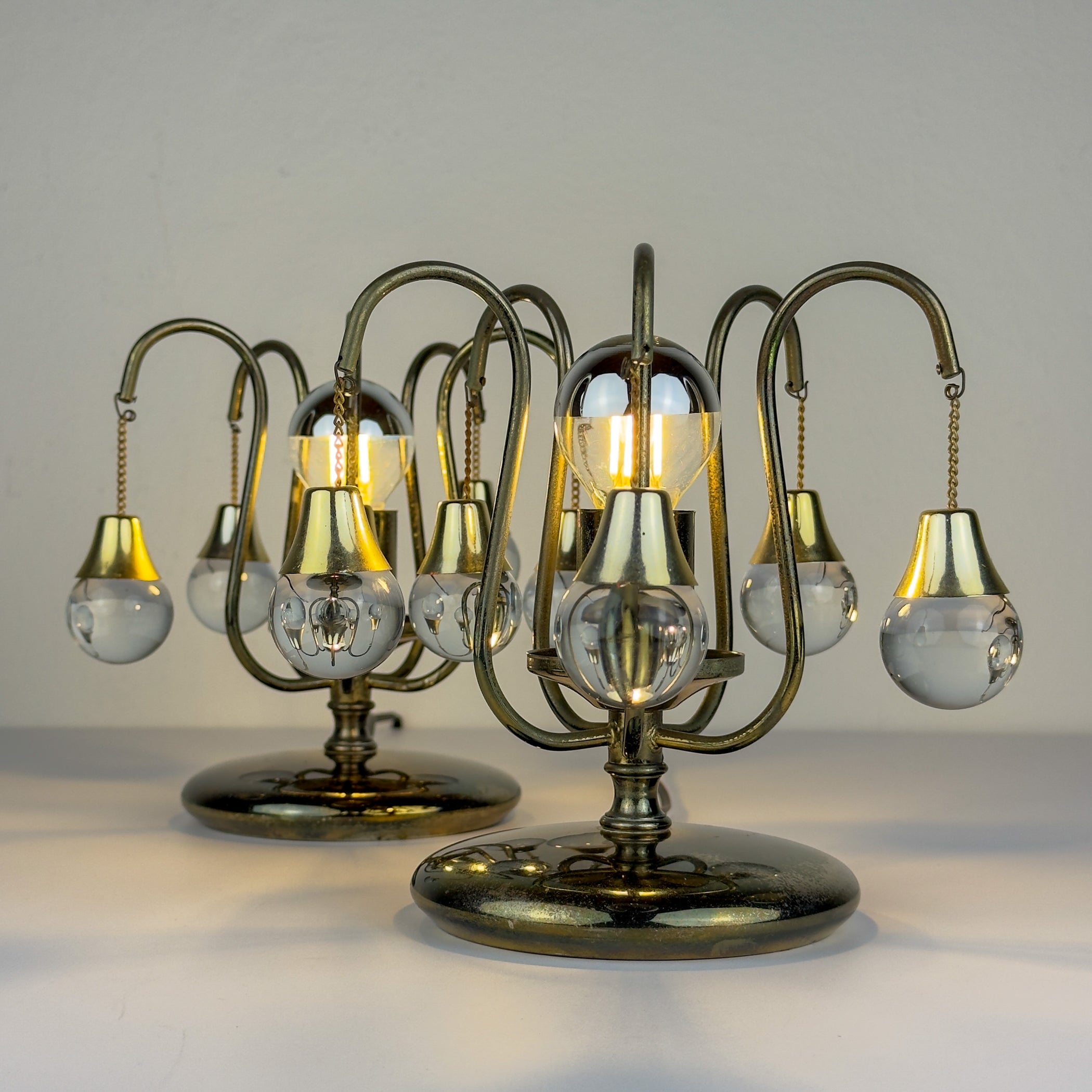 Vintage murano table lamps, Set of 2, Italy 1960s