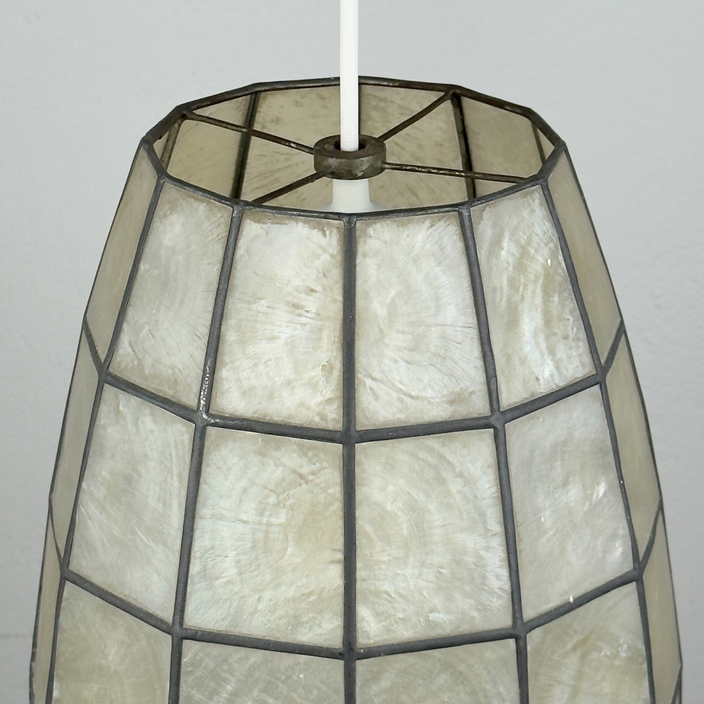 Vintage Capiz Shell Pendant Lamp, Italy 1960s