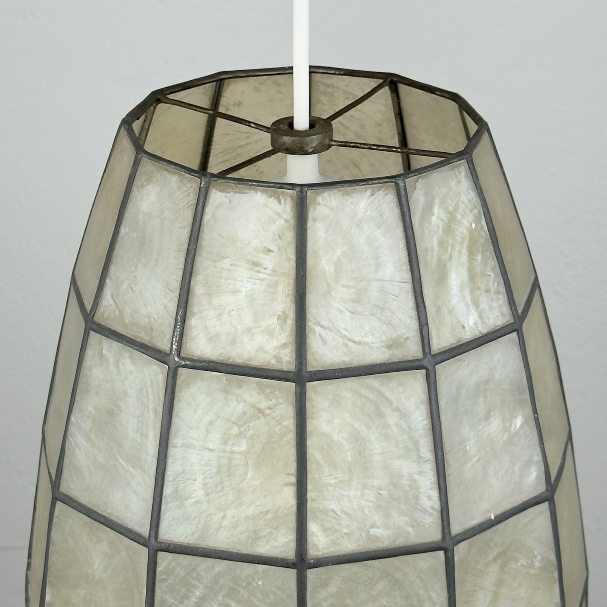 Vintage Capiz Shell Pendant Lamp, Italy 1960s