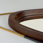 Mid-century Wall Mirror with Teak, Italy 1960s