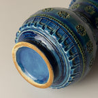 Vintage ceramic vase Rimini Blue, design Aldo Londi, Bitossi Italy 1970s