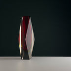 Sommerso red Murano glass vase, style Flavio Poli, Italy 1970s