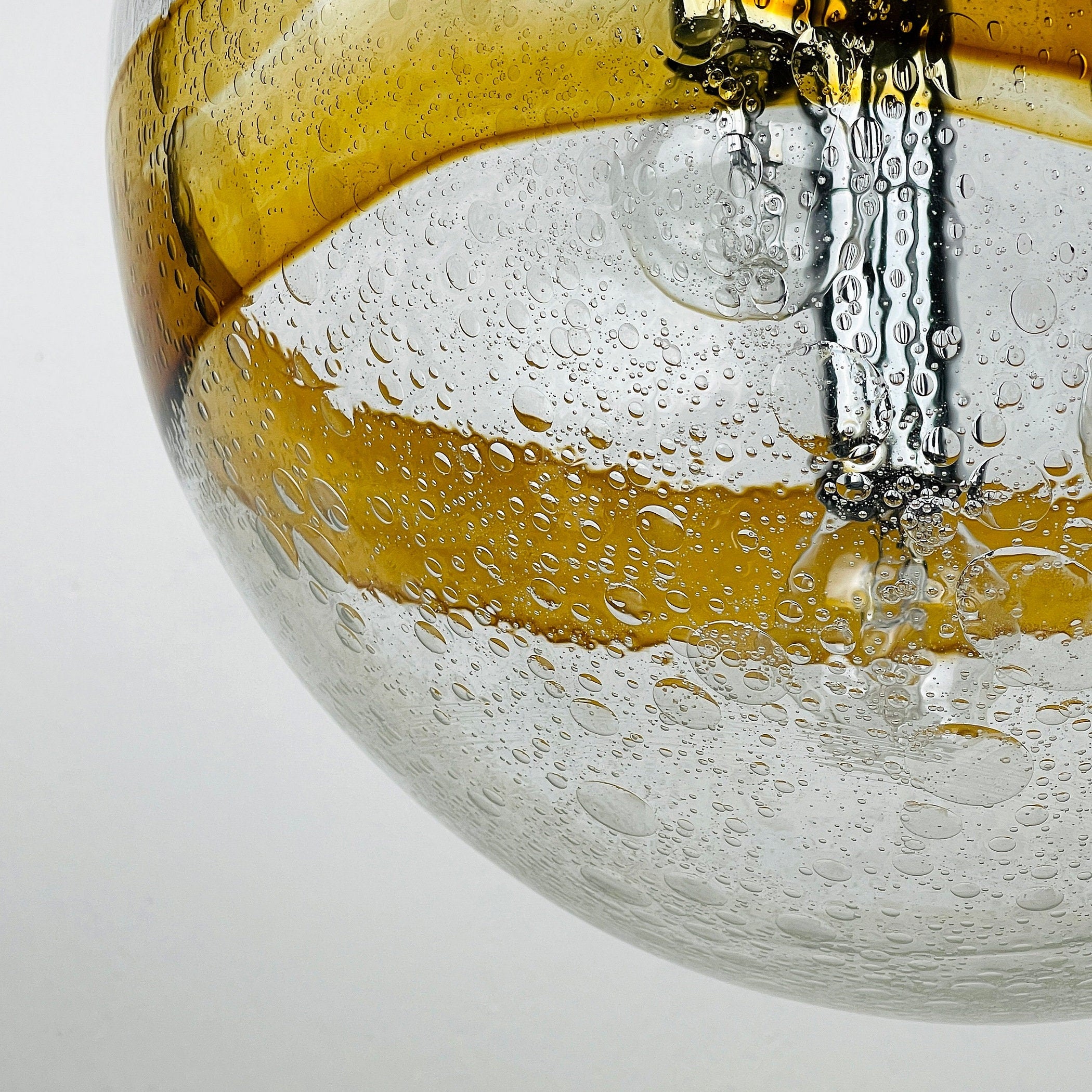 Murano glass pendant lamp  Italy 1970s Space age Mid-century modern italian lighting