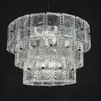 Vintage large crystal chandelier Italy 1960s