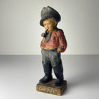 Antique terracotta sculpture Boy "Como Papá", Spain, 1900-1930s