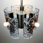 Mid-Century AV Mazzega Murano Glass Chandelier: Italian Space Age Lighting