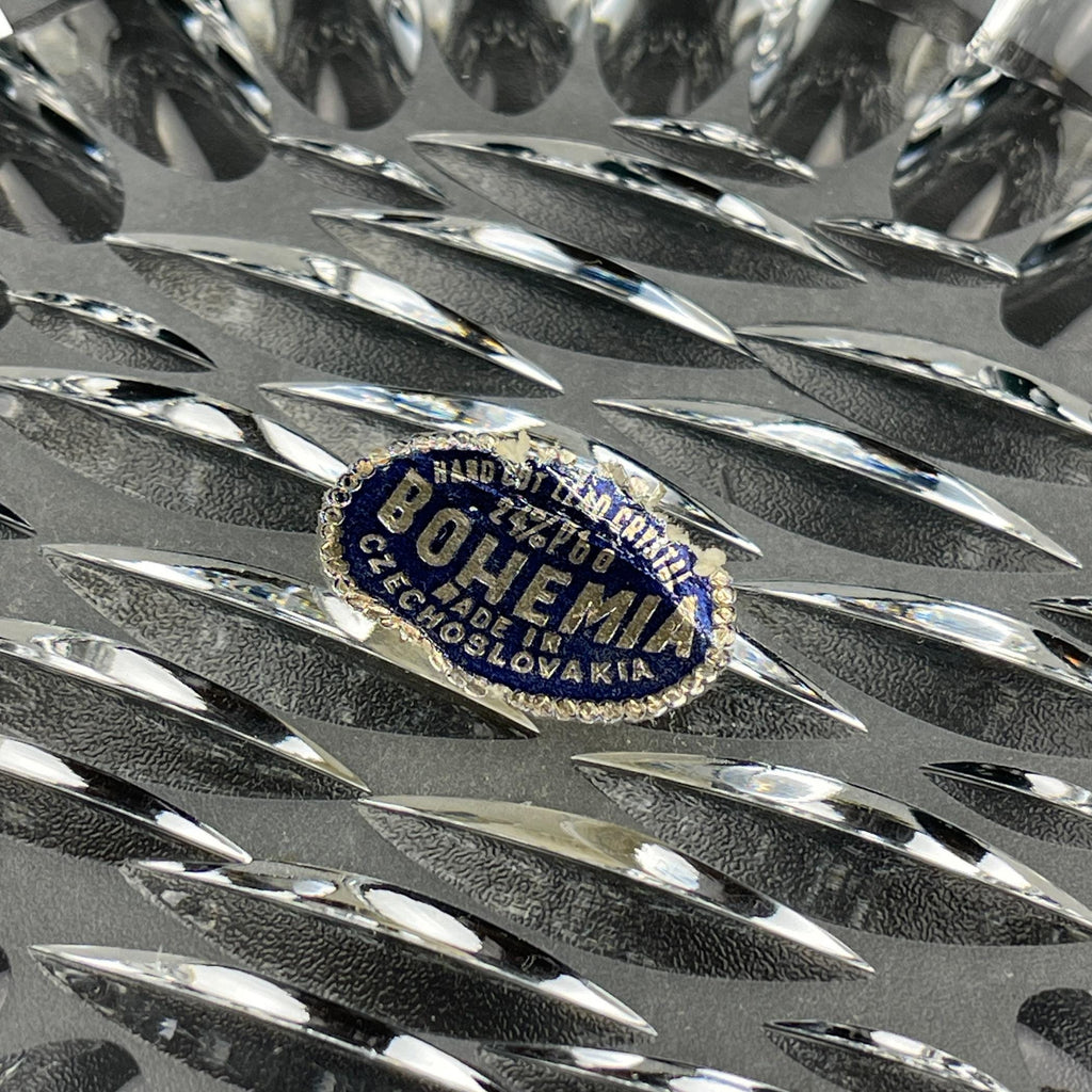 Vintage Bohemian glass ashtray by Bohemia Crystal, Czechoslovakia, 1970s