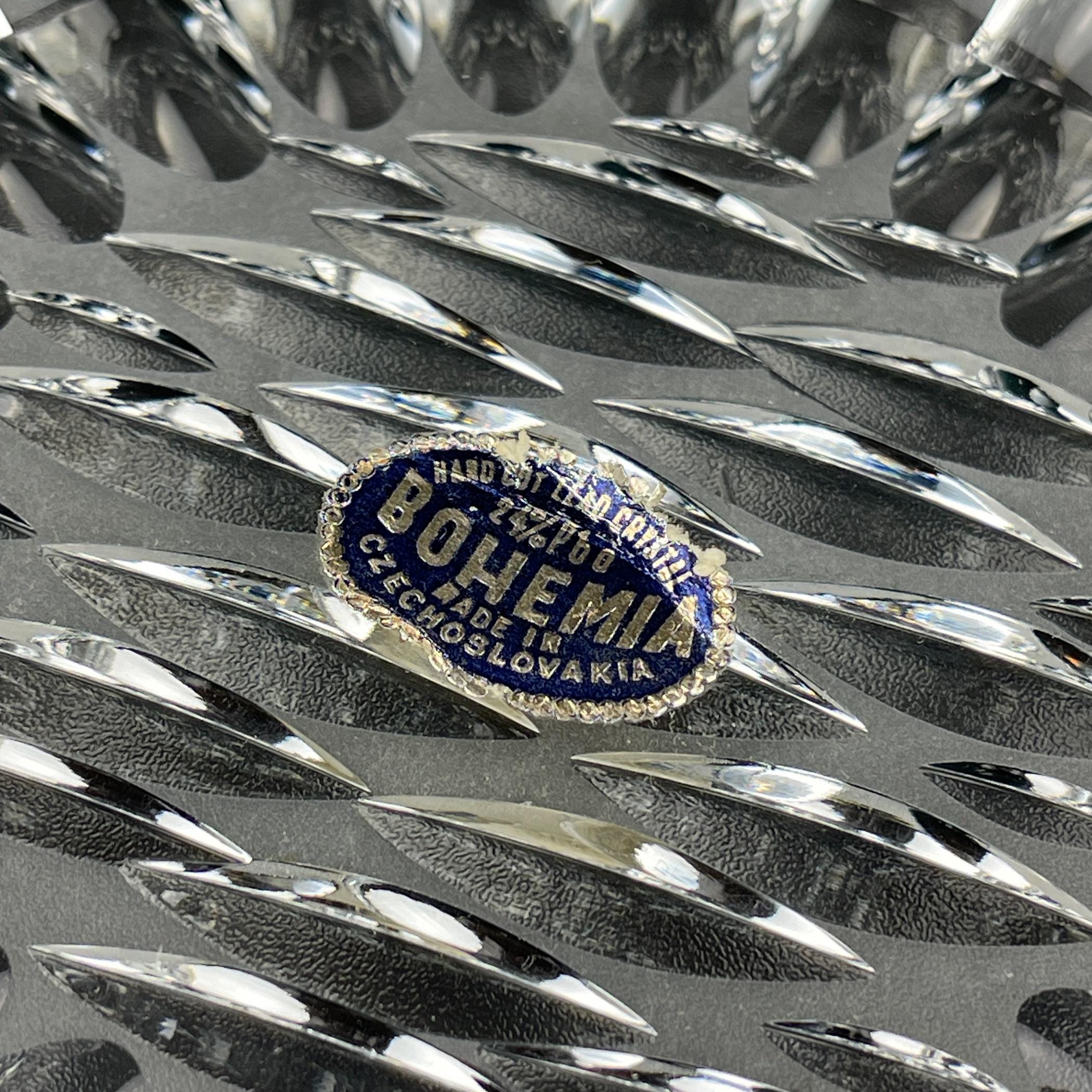 Vintage Bohemian glass ashtray by Bohemia Crystal, Czechoslovakia, 1970s