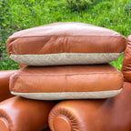 Poltrona Frau leather armchairs Edoardo Italy 1970s Set of 2