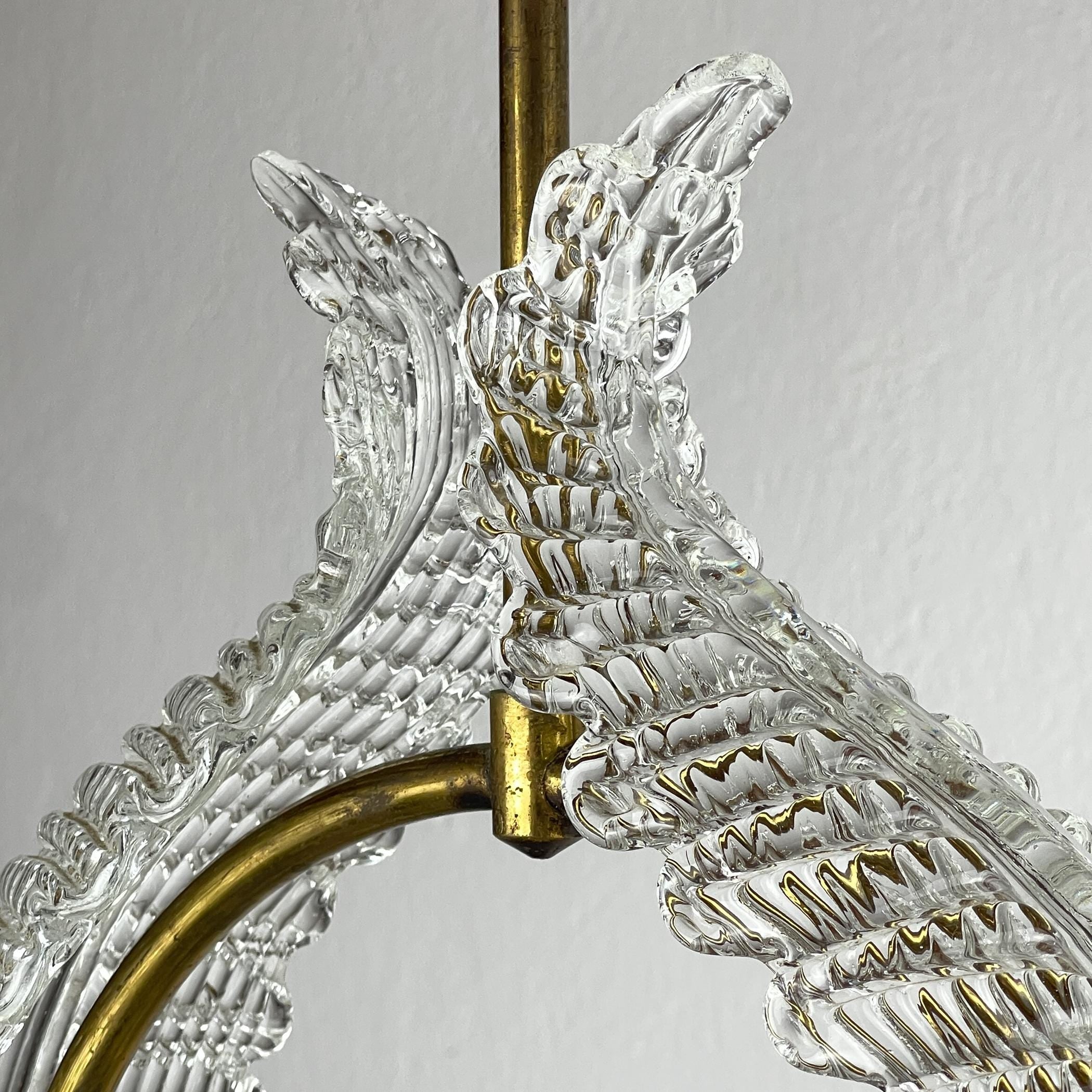 Murano chandelier by Ercole Barovier Barovier & Toso, Italy 1930s
