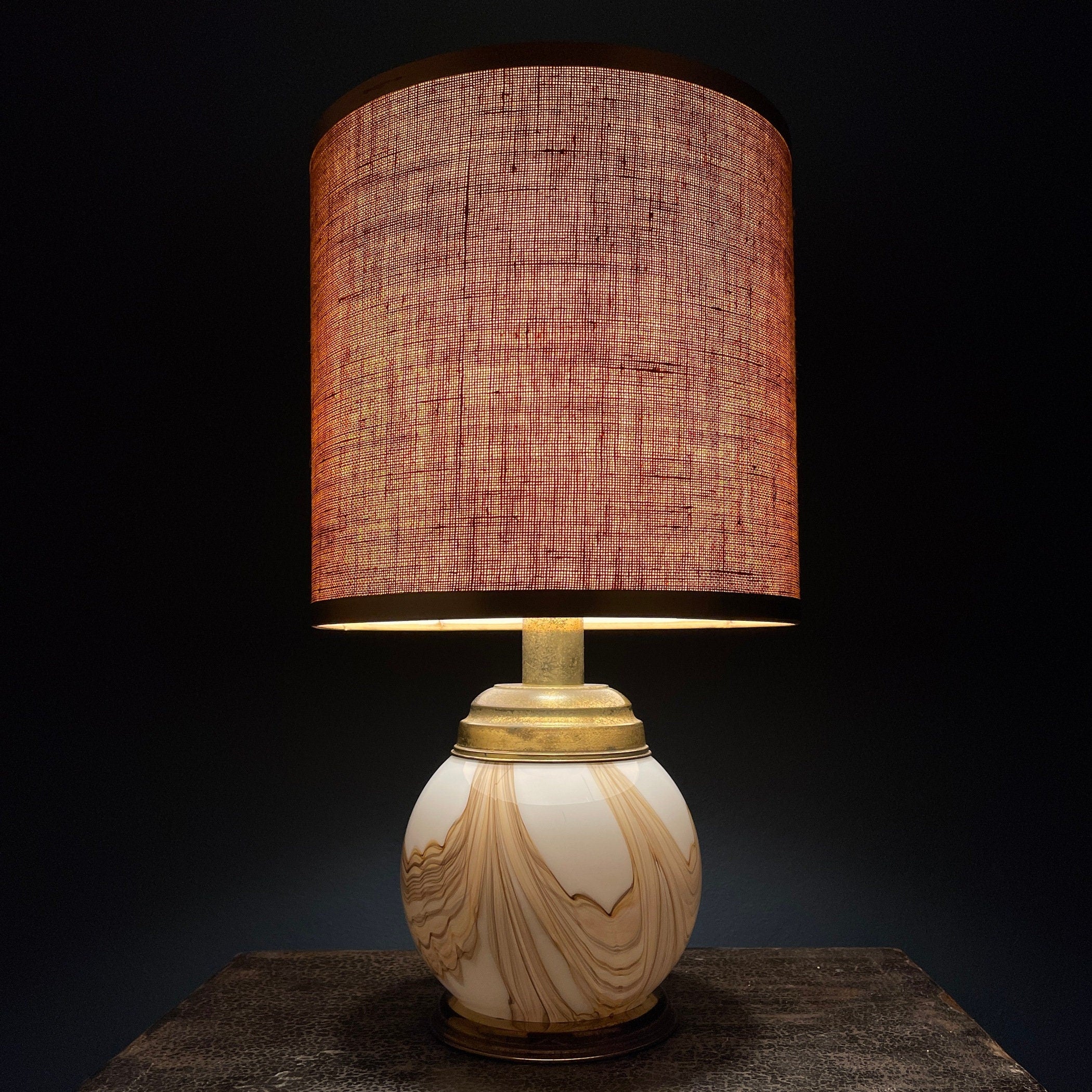 Murano table lamp Italy 1970s mid-century modern italian home decor