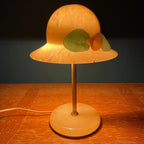 Vintage Alabaster Lady Hat Table Lamp - 1970s Italian Lighting