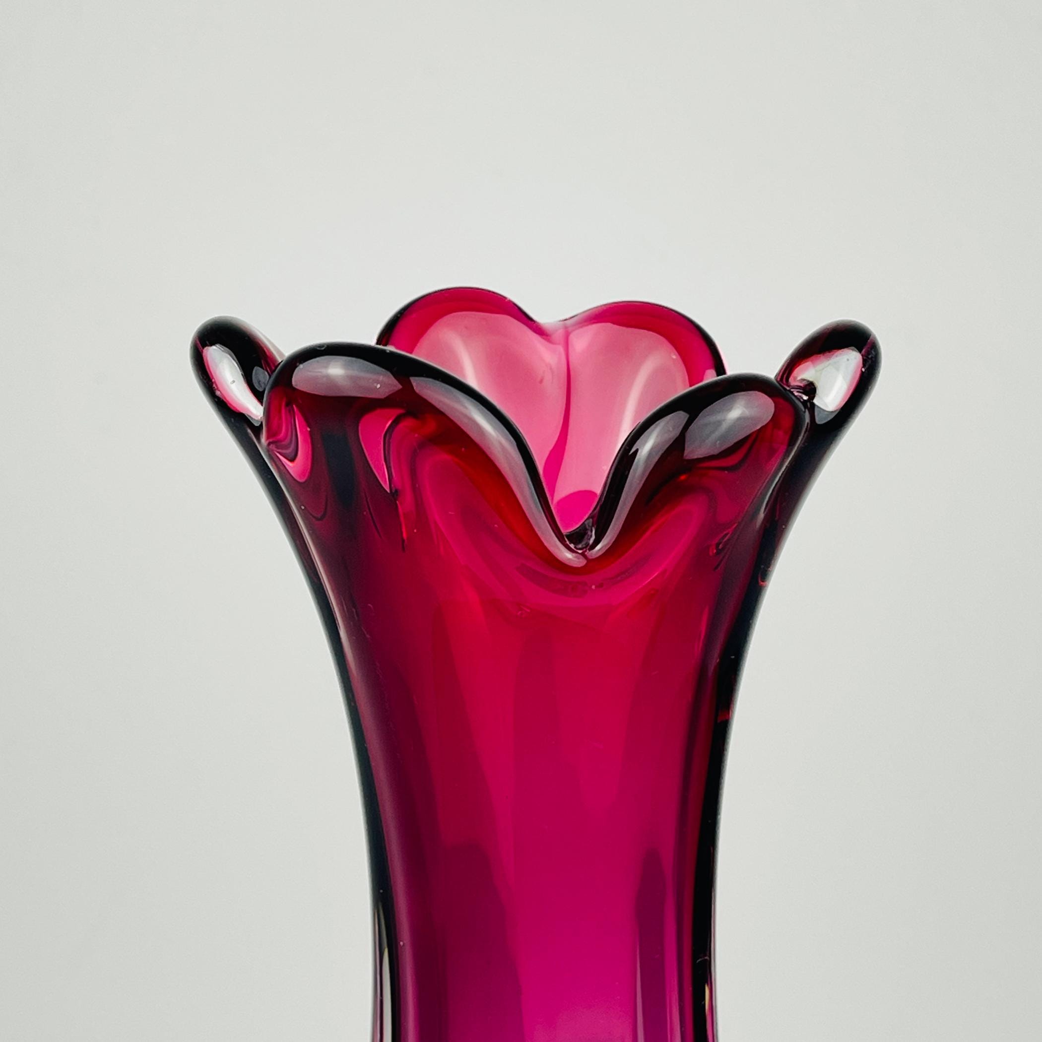Vintage Murano vase Chambord by Fratelli Toso, Italy 1960s