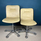 Vintage Italian Desk Chairs - 1970s Mid-Century Modern Style - Set of 2