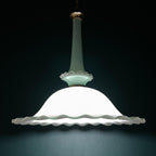 Vintage Murano glass pendant lamp by Venini, Italy 1970s, Mid-century Italian modern