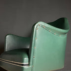 Mid-century swivel green office chair by Umberto Mascagni Italy 1950s Modernist Italian Loft Office