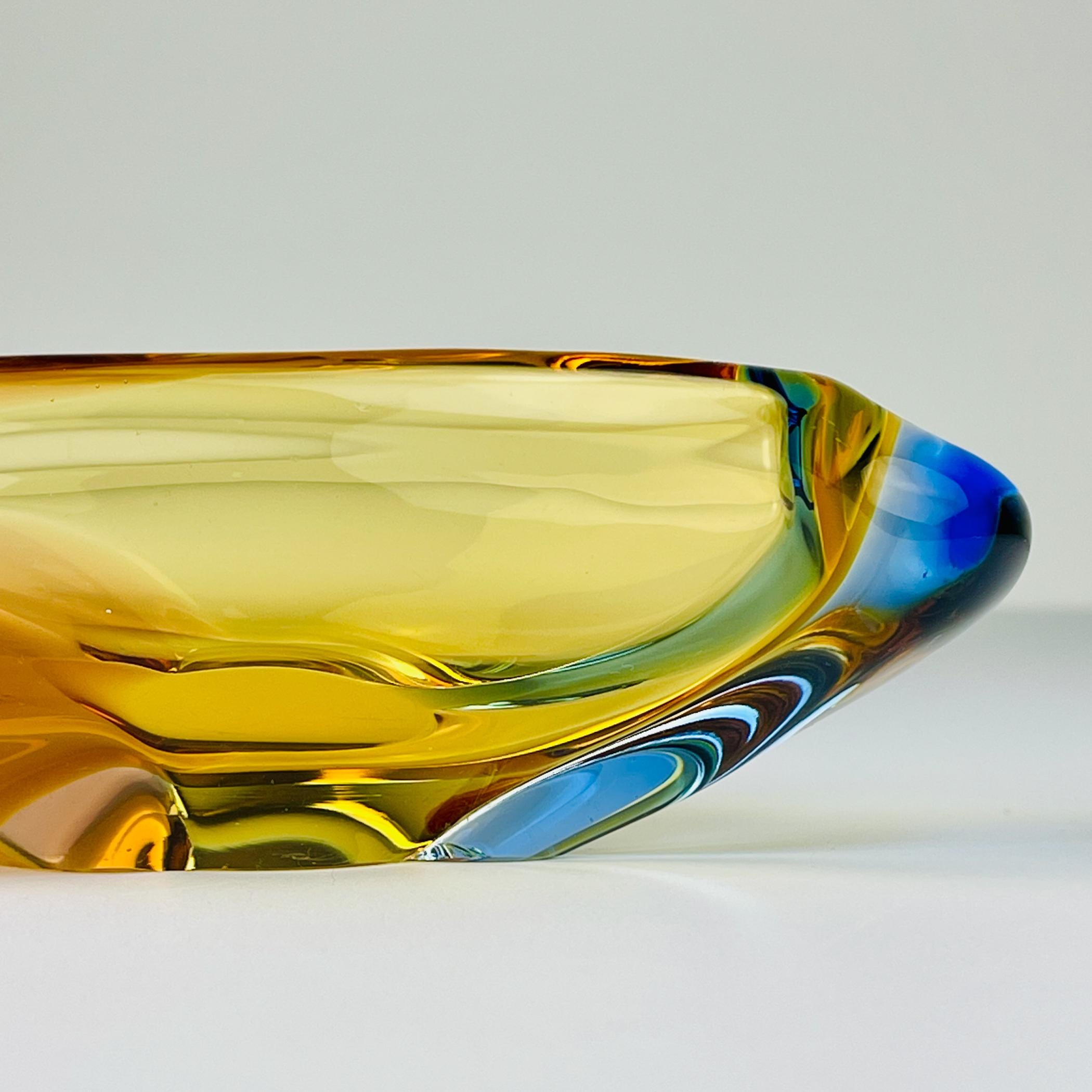 Vintage Bohemian ashtray Romana by Hana Machovska for Mstisov Glassworks, Czech, 1950-60s