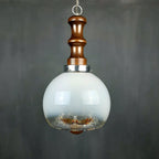 Large vintage murano glass pendant lamp by Mazzega Italy 1960s Mid-century lighting