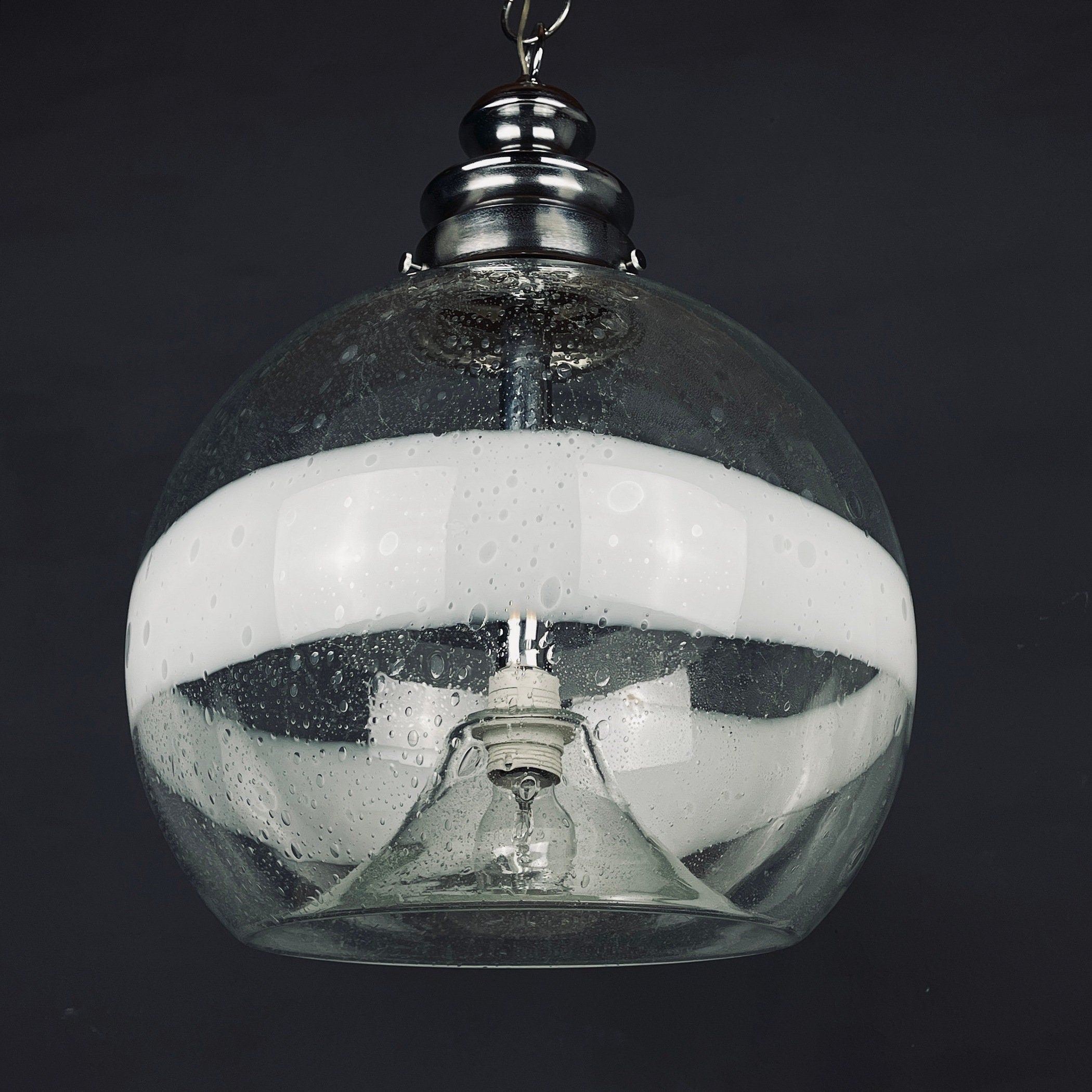 Large Murano Pendant Lamp: Ettore Fantasia & Gino Poli, 1960s Space Age