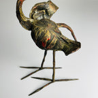 Vintage metal Brutalist sculpture Bird by Salvino Marsura, Italy 1950s, Mid-century Modern