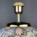 Vintage ceramic table lamp Flower Italy 1970s