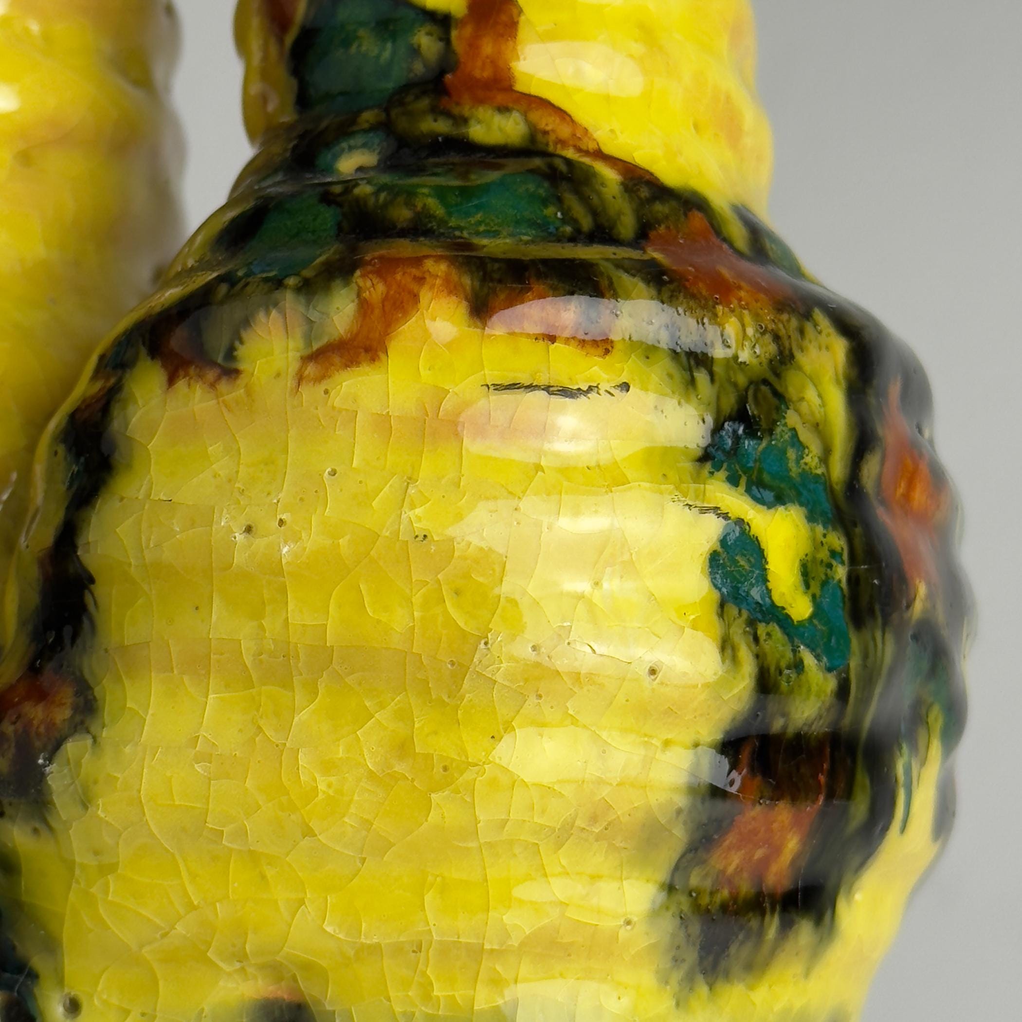 Vintage glazed pottery vase, Yugoslavia 1970s