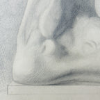 Antique pencil drawing Feet, artist F. Mucke, Austria 1802