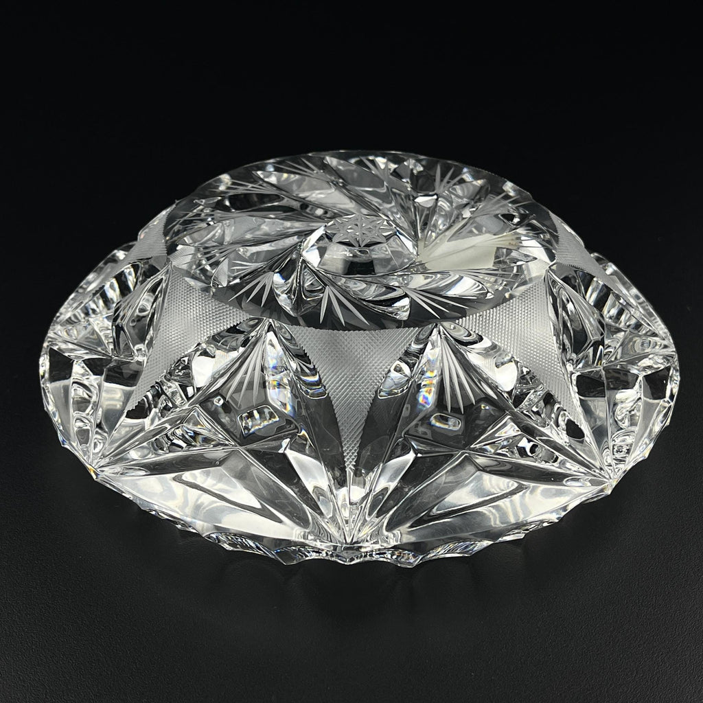 Retro Bohemian glass ashtray by Bohemia Crystal, Czech Republic, 1990s, Vintage home decor