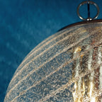 Vintage La Murrina Swirled Murano Glass Pendant Lamp - 1970s Italian Lighting