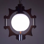 Vintage murano pendant lamp Mazzega Italy 1970s MCM Space Age