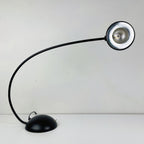 Retro black desk lamp by C. Zaffaroni, Turate (Como), Italy 1980s, retro home office