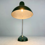 Mid-Century Green Metal Desk Lamp: A.R. TORINO Italy 1950s