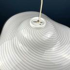 Vintage Swirl Murano Glass Chandelier - Italian Mid-Century Lighting