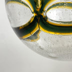 Vintage Large Swirled Murano Glass Pendant Lamp by Vistosi, Italy 1970s, Mid-century modern