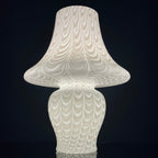Large Classic white murano table lamp Mushroom Italy 1970s Italian Modern Retro home decor