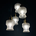 Mid-century cascade glass chandelier Italy 1970s Space Age Sputnik Vintage Pendant Light