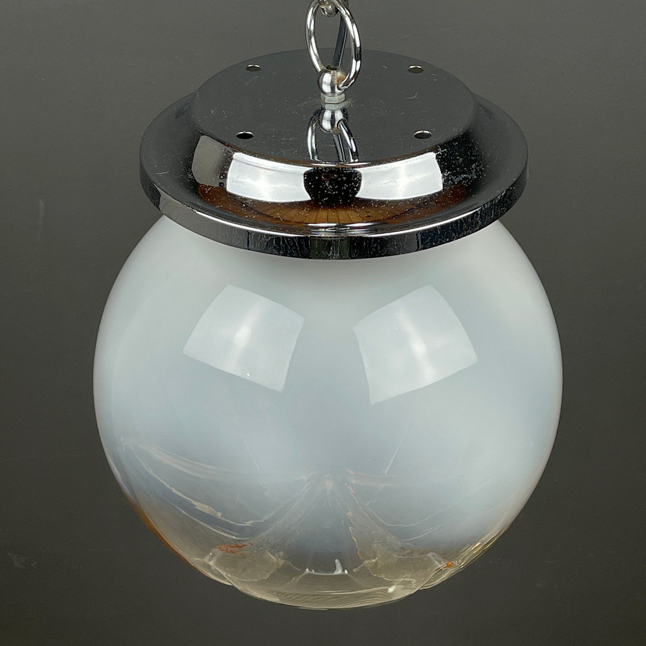 Large murano glass pendant lamp by Mazzega Italy 1960s Mid-century lighting