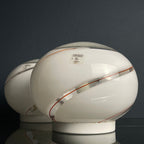 Vintage Murano Glass Table Lamps: Italian Mid-Century Modern Sphere, Set of 2